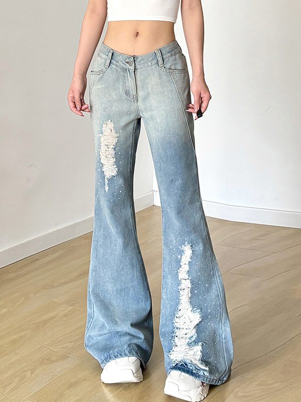 Schlagjeans im Wash-Look von American Vintage-1