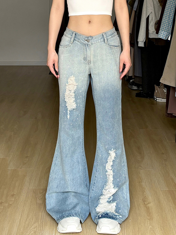 Schlagjeans im Wash-Look von American Vintage-3